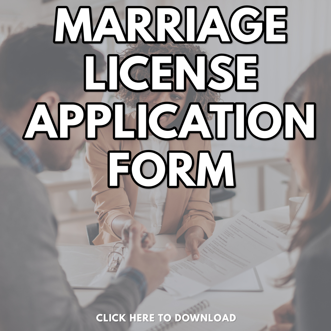 Marriage License Application Form